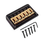 VICASKY 6 String String Hard Tail Bridge Set for Electric Guitar Fully Adjustable Height Top Loading Design Black Construction Easy Installation Replacement Parts for Guitars