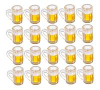 VICASKY 60 pcs Miniature Beer Mug Models Mini House Decoration Accessories for Dollhouse Realistic Micro Landscape Ornaments Craftsmanship
