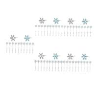 VICASKY 60 pcs Snowflake Rhinestone Hairpins Bobby Pins for Snowflake Barrettes Hair Accessories for Weddings Parties Birthdays Elegant Hair Clips in Blue and White