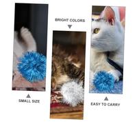 VICASKY 60pcs Cat Glitter Tinsel Balls Interactive Pom Pom for Kittens Sparkle Pet Teaser Mixed Colors for Indoor Play and Chewing