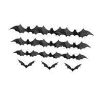 VICASKY 60pcs Halloween Bat Wall Stickers Scary Bat Decals for DIY Home Window Door Decorations Multiple Halloween Wall Decor to Create Spooky Party Atmosphere