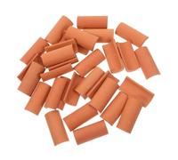 VICASKY 60pcs Miniature Roof Tiles for Architectural Models Fake Bricks for Dollhouse Crafting Dollhouse Building Material Simulated Small Roof Tiles for Model Building Diorama Projects
