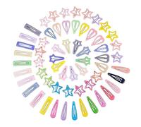 VICASKY 60pcs Snap Hair Clips for Hair Accessories for Styling Decoration for Daily Use Birthdays and Holidays Durable Cute Hairpins for Little