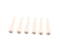 VICASKY 6pcs Acoustic Guitar Bone Bridge Pins with Brass Circle and Green Shell Dot for Replacing Bridge Pins Folk and Acoustic Guitars Enhances Sound Quality and Stability