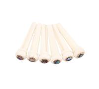 VICASKY 6pcs Acoustic Guitar Bridge Pins with Brass Shell Dot Durable Bone String Pegs for Enhanced Sound Quality for Folk Acoustic Guitars