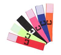 VICASKY 6pcs Adjustable Football Captain Armbands with Elastic Bands for Youth Soccer Basketball Comfortable Fit for Team Uniforms and Sports Competitions