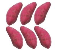 VICASKY 6pcs Artificial Sweet Potato Models for Photography Shop Window Display Early Childhood Teaching Props and Lightweight Decorative Vegetables
