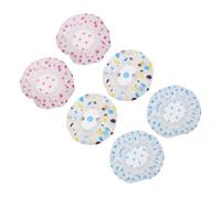VICASKY 6Pcs Bath Caps Elasticated Hair Care Hats for Home Use Spa and Sleeping Smooth Shower Bonnets Pink