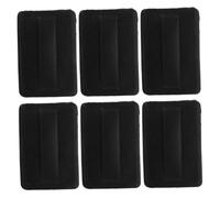 VICASKY 6pcs Black Pu Synthetic Material Face Powder Puff Replacement 65x45x4mm Ultra-thin Soft Crystal Velvet Makeup Applicator for Loose Powder and Facial Use