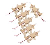 VICASKY 6pcs Blank Wooden Clown Puppet: DIY Pull String Marionette Toy - Handmade Wood Clown Marionette Puppet - Kids DIY Project Supplies