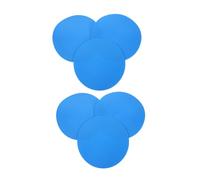 VICASKY 6pcs Blue Rubber Flat Disc Markers for Football Training Non-slip Agility Dots for Soccer Basketball Indoor Outdoor Sports Practice Portable Safety Equipment