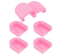 VICASKY 6pcs Cat Eye Nail Art Tools with Non-slip Pink U-shaped Finger Rest Stand Gel Polish Holder for DIY Manicure and Press-on Nails for Beginners