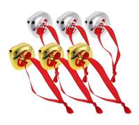 VICASKY 6Pcs Christmas Believe Bell Ornaments, Metal Cross-Slit Xmas Tree Hanging Decorations in Gold and Silver, Holiday Pendant Set for Festive DIY Xmas Tree Decor