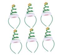 VICASKY 6pcs Christmas Spring Boy Girl's Headband Christmas Tree Headband Headdress for Festive Occasions Lovely Hairbands for Boys and Girls Xmas Party