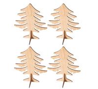 VICASKY 6pcs Christmas Tree Desktop Decorations Plastic Mini Ornaments with Cartoon Style, Delicate Design, for Bookshelf Or Cabinet Holiday Decor