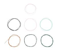 VICASKY 6Pcs Colored Acoustic Guitar Strings Set Professional Replacement for Classical and Folk Guitars Universal Fit Medium Tension Instrument Accessories