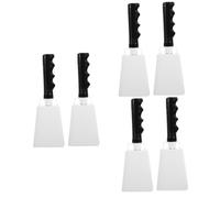 VICASKY 6pcs Cow Bells for Football Games Hand Bells Noise Makers for Sporting Events Loud Percussion Instruments Handles for Cheering and Celebrations