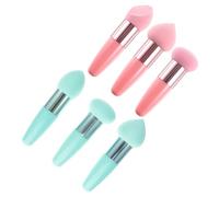 VICASKY 6Pcs Cute Makeup Sponge Professional with Handle for Wet Dry Use for Foundation Concealer Blush Application for Go Makeup