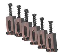 VICASKY 6pcs Electric Guitar Accessories Tremolo Block Saddles Roller Saddle Bridge Locking Tremolo Saddles Guitar Bridge Components Guitar Tremolo Bridge Rose Gold Zinc Alloy