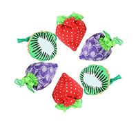 VICASKY 6Pcs Folding Fruit Shaped Storage Bags Reusable Tote Bags for Grocery Shopping Lightweight Compact Design Mixed Style for Events and