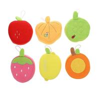 VICASKY 6pcs Fruit Bath Rub Natural Sponge for Boy Girl Boys and Girls Shower Brush Exfoliating Scrubber for Bathroom Use