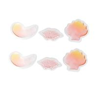 VICASKY 6pcs Gel Eye and Lip Therapy Pack Pink Reusable Ice Pack for Pain Relief Cooling and Heating Suitable for Facial Care and Sports Injuries