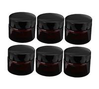 VICASKY 6pcs Glass Facial Cream Bottles for Skin Care Storage Empty Jars for Cosmetics Organiser