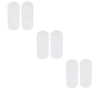 VICASKY 6pcs Glass Guitar Slide for Standard Tuning for Guitar Finger Slide Use