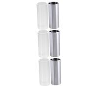 VICASKY 6pcs Glass Stainless Steel Slide Medium Bottleneck Guitar Slide Bass Accessories Classical Guitar Accessories Slider Tone Enhancer