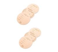 VICASKY 6pcs Growth Cards for Newborns Wooden Birth Announcement Signs for Hospital Photo Props Hello Girl Designs