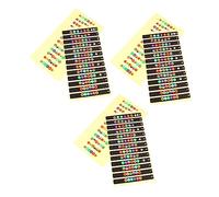 VICASKY 6pcs Guitar Fretboard Stickers for Easy Learning Transparent Black Note Decals for Electric and Acoustic Guitars for Beginners Mastering Scales and Chords