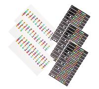VICASKY 6pcs Guitar Fretboard Stickers Fretboard Labels Sticker for Learning Scale Practical Fret Decals for Beginner Practice