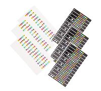 VICASKY 6pcs Guitar Fretboard Stickers Scale Chord Decals for Beginner Fingerboard Notes Stickers Assorted Random Color
