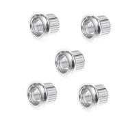 VICASKY 6pcs Guitar Tuning Peg Ferrules Steel Replacement Bushings Install Strings through Body Silver Gc901 for Personal and Professional Use
