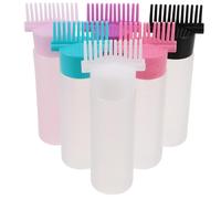 VICASKY 6pcs Hair Applicator Bottle Set Graduated Scale Root Comb Applicator Oil Squeeze Bottle for Hair Dye and Oiling for Salon and Home Use