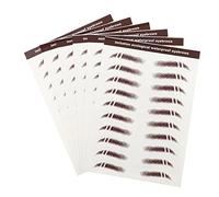 VICASKY 6pcs Hair-like Eyebrow Stickers False Eyebrows Cosmetics Lasting Brown Tint Filler Professional Makeup