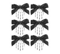 VICASKY 6pcs Halloween Skeleton Hand Hair Clips for Women, Metal Bone Claw Barrettes with Comfortable and Secure Fit, Stylish Gothic Hair Accessories for Masquerade Balls and Cosplay