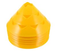 VICASKY 6pcs High Visibility Yellow Soccer Training Cones for Athletes, Portable Pe Material Sports Markers Suitable for Indoor Gyms and Drills, Football and Basketball Agility Equipment
