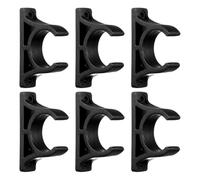 VICASKY 6pcs Kayak Oar Holder Clips for Paddle Storage and Transport | Modular Detachable Design, Antislip Rubber Pads, Black Plastic Clips, Thick Metal Tubes, Large Stable Base