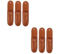 VICASKY 6pcs Leather Harmonica Case for Beginners Pu Material Portable Harmonica Holder Storage Pouch