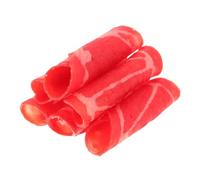 VICASKY 6pcs Lifelike Simulated Beef Rolls Artificial Meat Display Props for Hotpot Western Sushi Restaurants Realistic Fake Food Models for Food Presentation and Visual Marketing