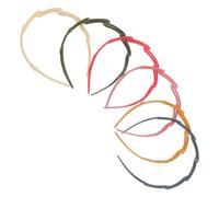 VICASKY 6pcs Matte Finish Headbands for Women Hairbands Non-fading Lightweight Hair Accessories for Daily Wear Wedding Party Photo Headdress in Blue Grey Pink Mustard Purple