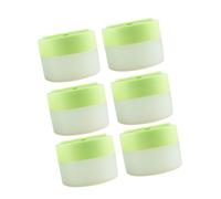 VICASKY 6pcs Matte Round Refillable Plastic Cosmetic Jars with Magnetic Spoon and Replaceable Inner Container Travel Lotion Cream Storage Pots for Face Eye Shadow Lip Balm