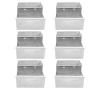 VICASKY 6pcs Metal Bunny Feeder for Rabbits and Guinea Pigs with Sturdy Iron Structure, Unique Shape, Promotes Digestion, Enhances Feeding Efficiency, for Indoor and Breeding Facilities