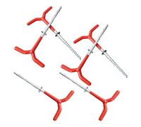 VICASKY 6pcs Metal Ice Anchor Tent Stakes Spiral Drill Nails Threaded Ground Screw Pegs for Winter Ice Fishing Shelters Outdoor Camping Shelter Fixing