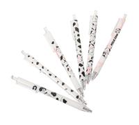 VICASKY 6Pcs Milk Cow Pattern Gel Ink Pens Retractable Black Ink Writing Pens for Students Multipurpose Cartoon Stationery with Adorable Design