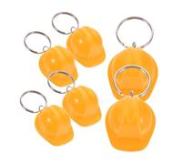 VICASKY 6pcs Mini Hard Hat Keychain Key Rings for Men Women Portable Bag Decoration Party Favors Unique Luggage Pendant Key Organizer