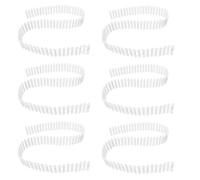 VICASKY 6pcs Mini Picket Fence White Plastic Border Edging for Mini Houses | Rustic Classic Styling, Realistic Wooden Texture, for Terrariums, Bonsai Displays, Dollhouse Craft Scenes