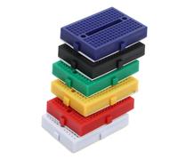 VICASKY 6pcs Mini Solderless Breadboards Small Circuit Experiment Boards for Laboratory Use Color Coded Science Project Prototyping with Secure Component Pins