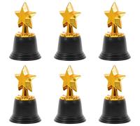 VICASKY 6pcs Mini Trophies Trophy Award Star Gold Favors Sports Bulk for Kids Awards Choice Prizes Adults, Winner Competitions, Events, Party Decorations